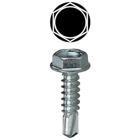Dottie Self Drilling Screw Kit, Zinc Plated Finish, Carbon Steel, Hex Washer Head Hex Drive TK100